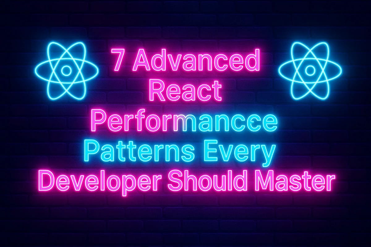Advanced React: Optimizing Performance and Advanced Patterns